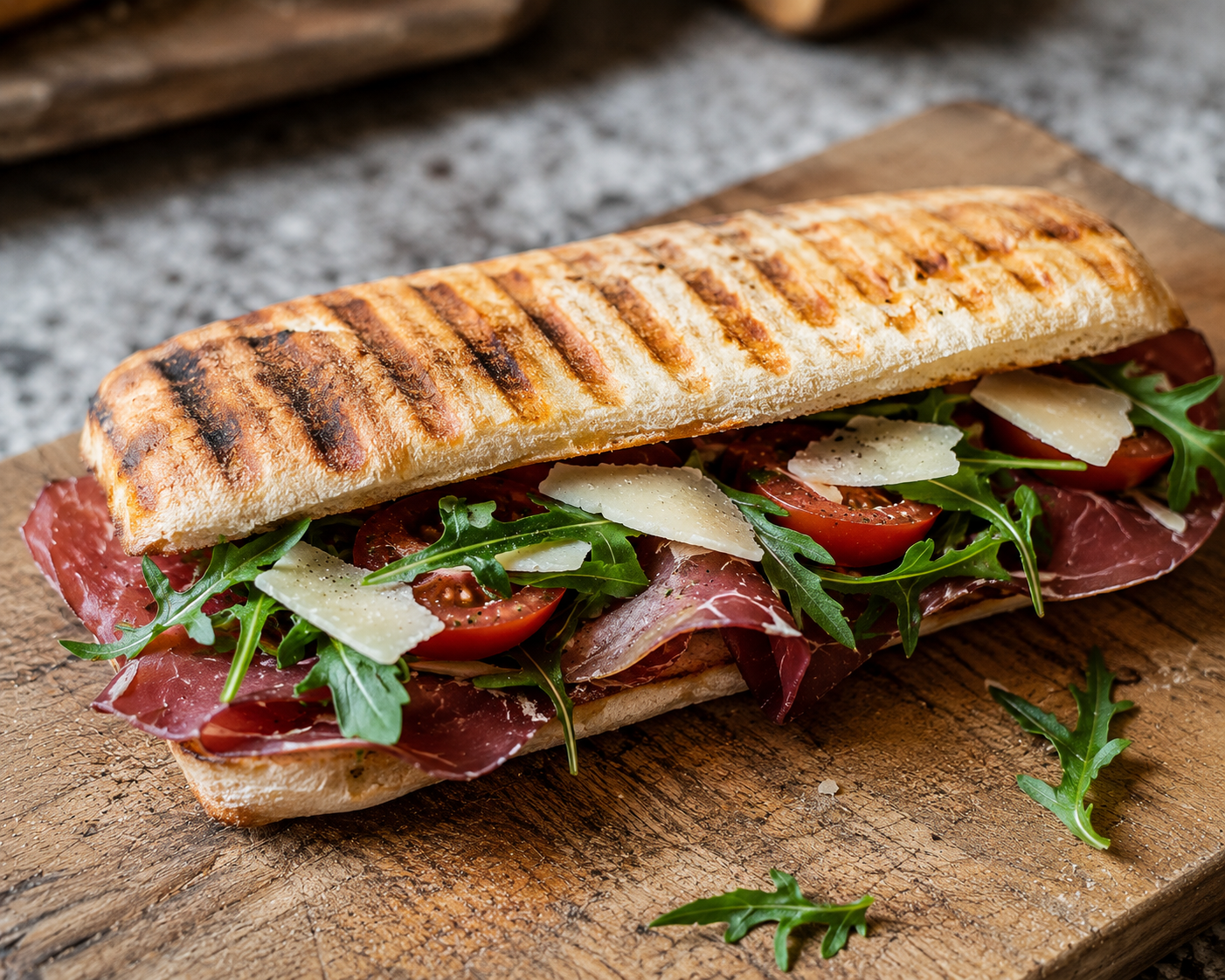 Friskbagt Panini fra La Piazza